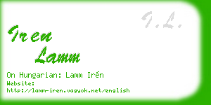 iren lamm business card