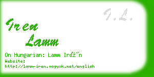 iren lamm business card